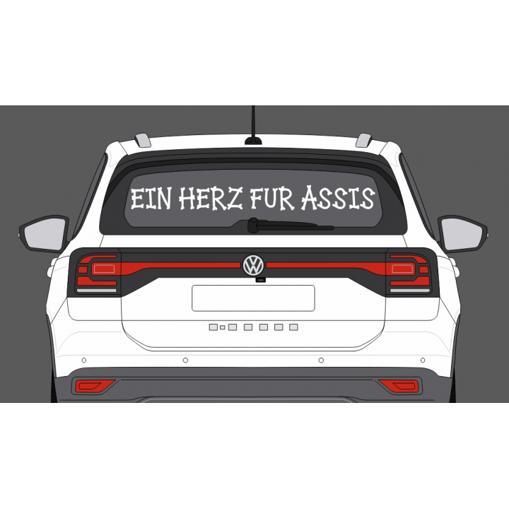 Meta-Title: Autoaufkleber "Ein Herz für Assis" kaufen | Premium Heckscheiben-Sticker